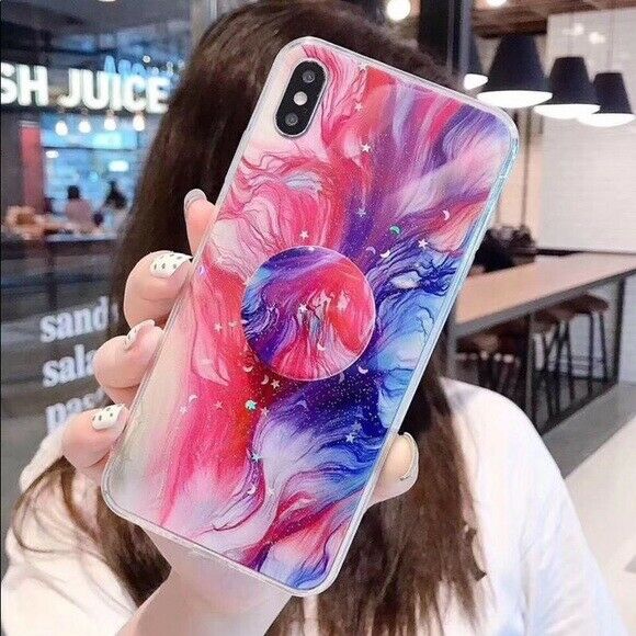 Marble Case With Holder Stand Quality For iPhone 11 11Pro