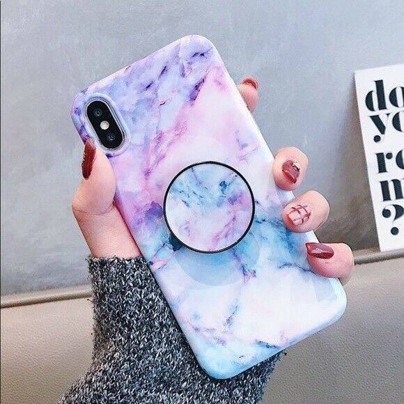 Marble Case With Holder Stand Quality For iPhone 11 11Pro