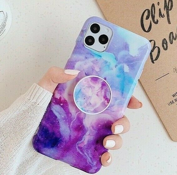 Marble Case With Holder Stand Quality For iPhone 11 11Pro