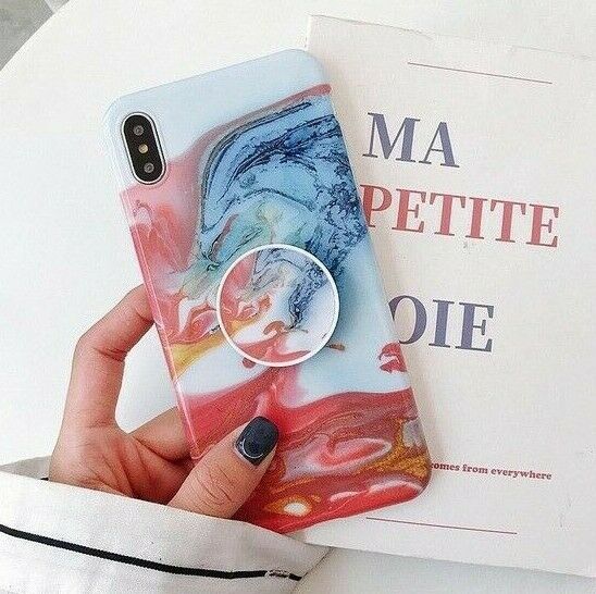 Marble Case With Holder Stand Quality For iPhone 11 11Pro