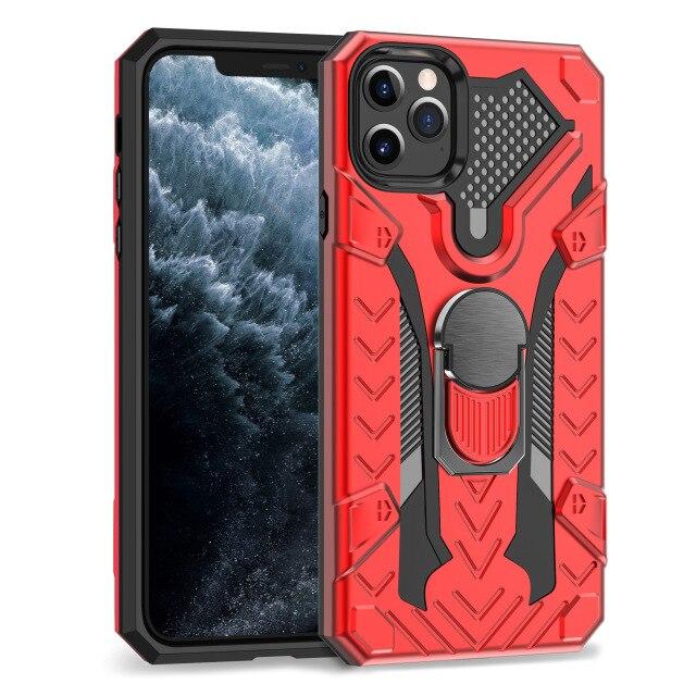 Case Luxury Armor Shockproof Ring Holder Case For iPhone