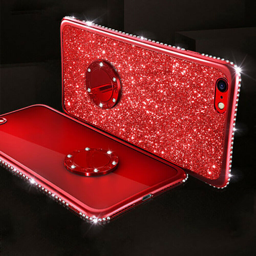 Bling Glitter Ring Stand Back Case for Samsung Galaxy S20 Plus Ultra