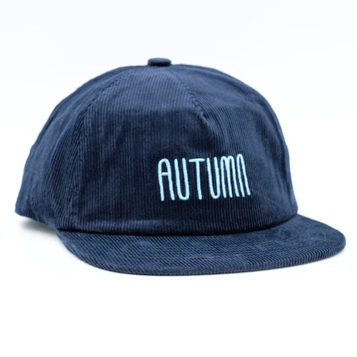 Autumn Corduroy Navy Snapback Hat