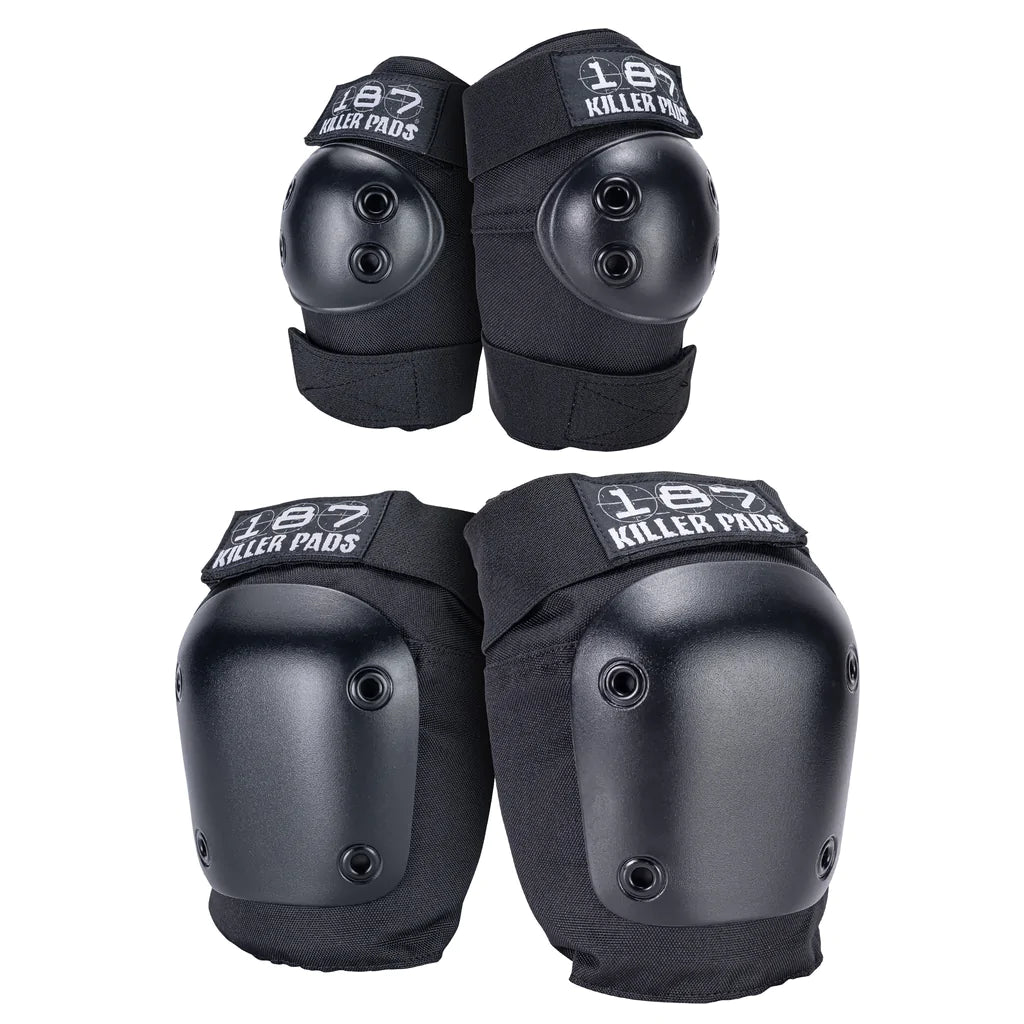 187 Killer Pads Combo Pack Knee & Elbow XS Black Pads Set