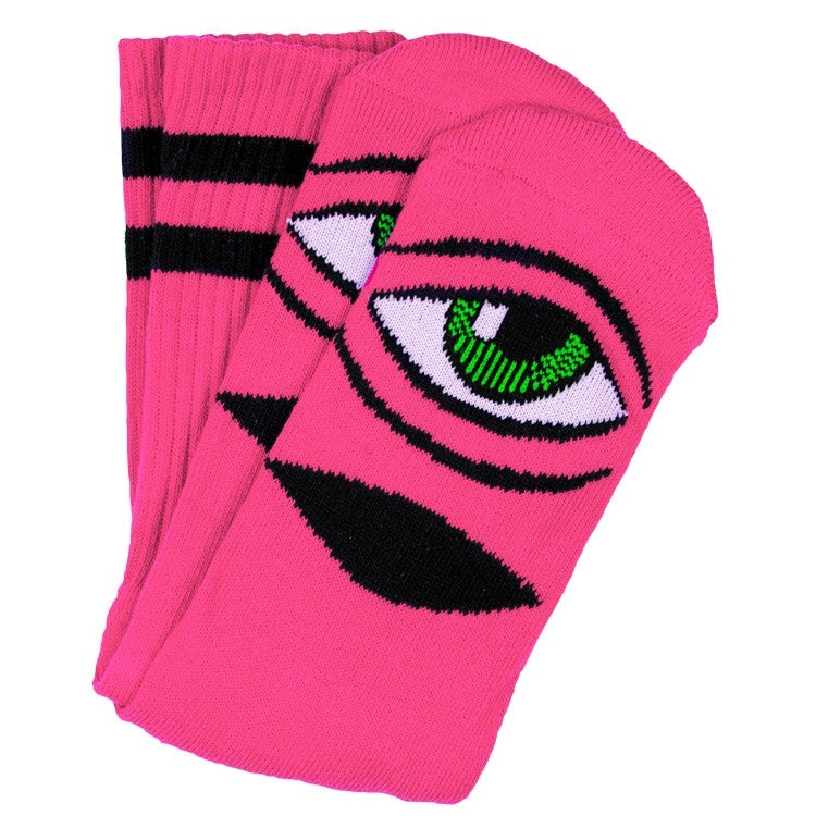 Toy Machine Sect Eye Pink Crew Socks