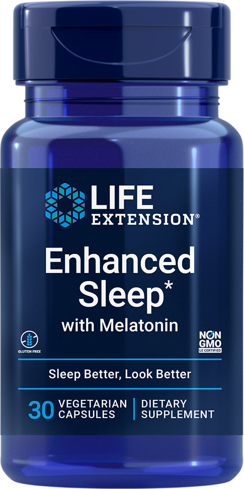 Enhanced Sleep with Melatonin, 30 Vegetarian Capsules