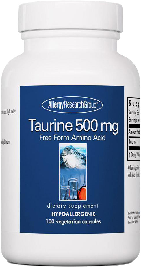 Taurine, 500 mg, 100 Vegetarian Capsules