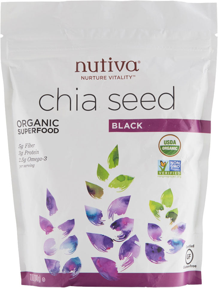 Black Chia Seed, 12 Oz (340 g) Seeds