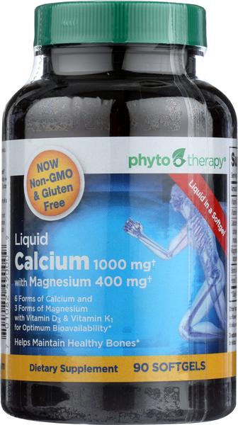 Liquid Calcium with Magnesium, 1000 mg and 400 mg, 90 Softgels