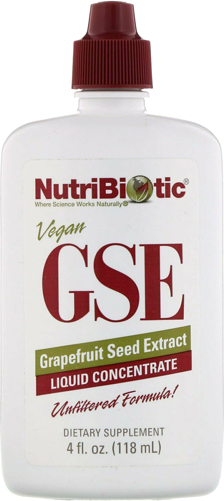 Vegan GSE Grapefruit Seed Extract Liquid Concentrate, 4 Fl Oz (118 mL) Liquid