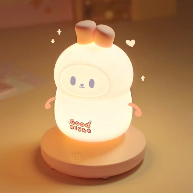  Silicone Night Light Led Cute Onion Rabbit Light 