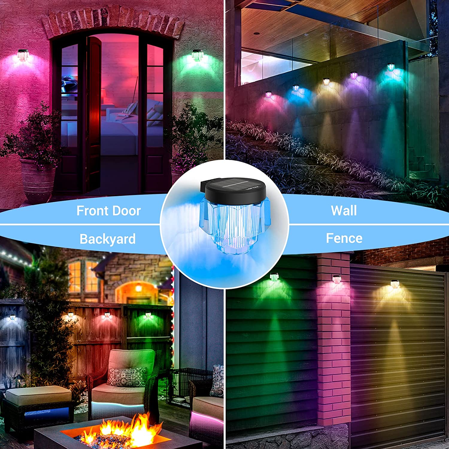  RGB Solar Deck Lights 