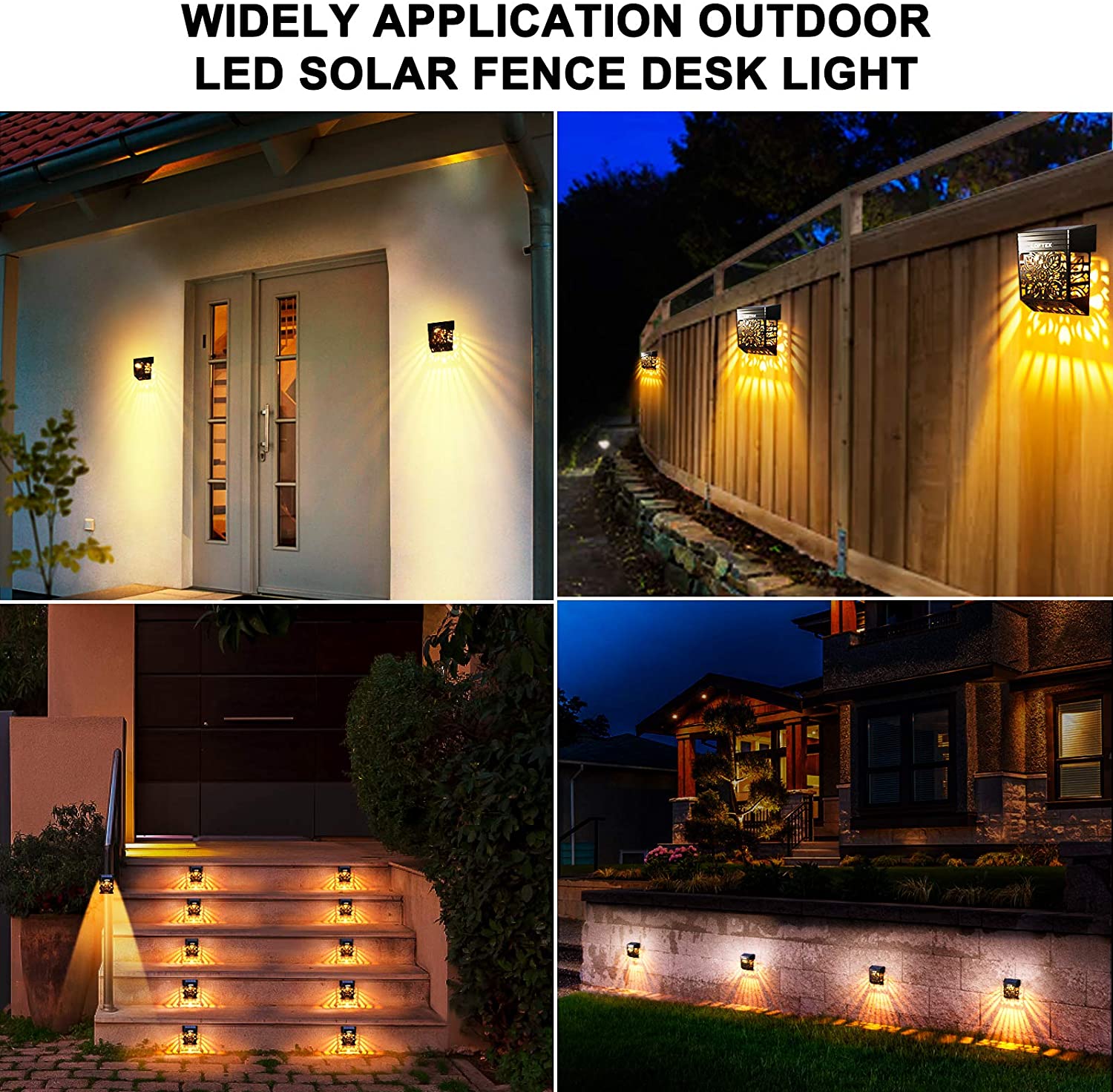  Solar Fence Wall Lights 