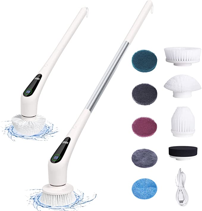  Extension Handle Electric Spin Scrubber 