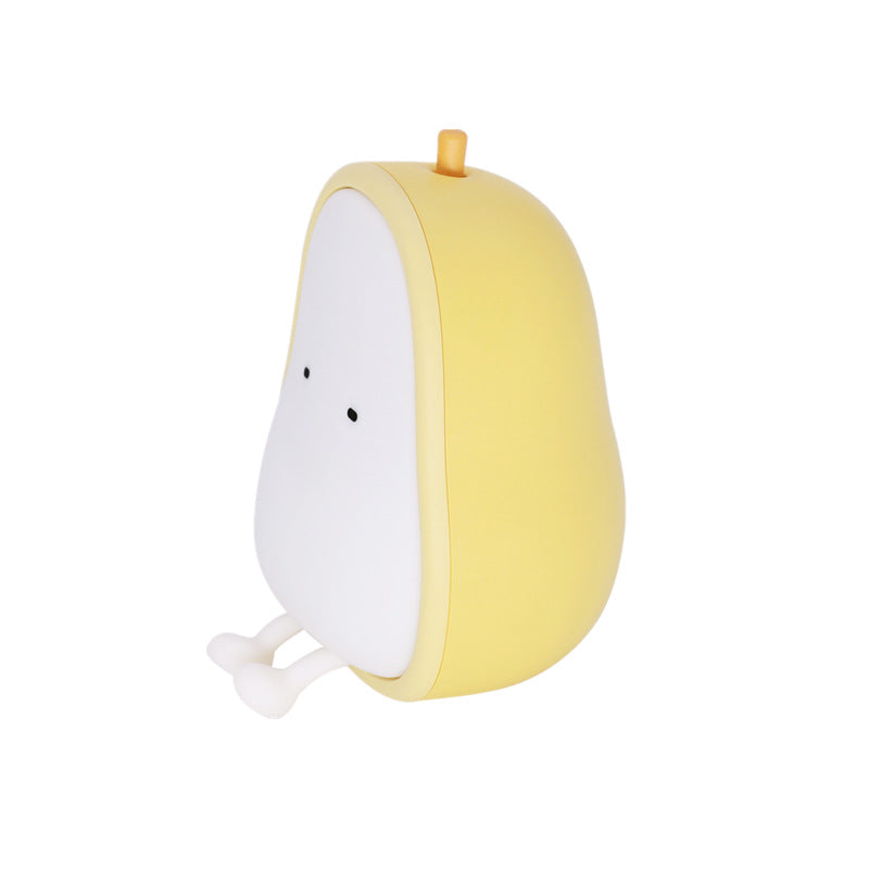  Cute Pear Night Light Silicone Kawaii Pear Lamp with legs for Kids 