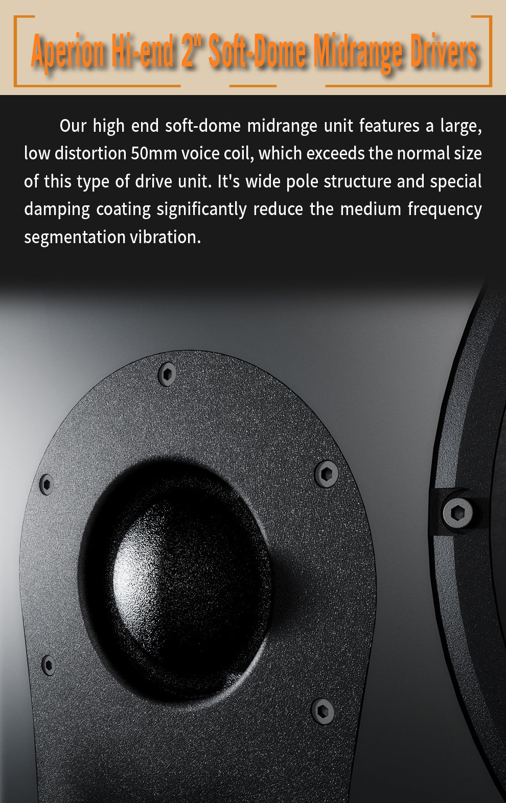 Aperionaudio Theatrus T80S Slim Cinema/Studio AMT Ribbon Tweeter Monitor Speaker