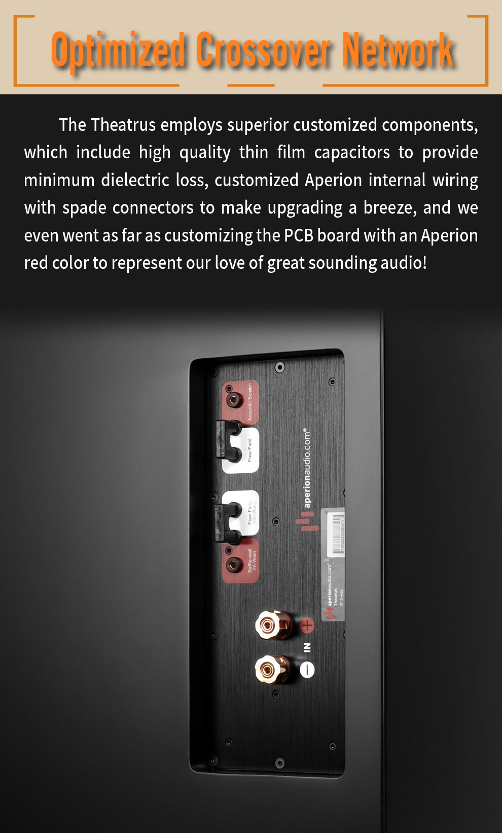Aperionaudio Theatrus T80 Cinema/Studio AMT Ribbon Tweeter Monitor Speaker