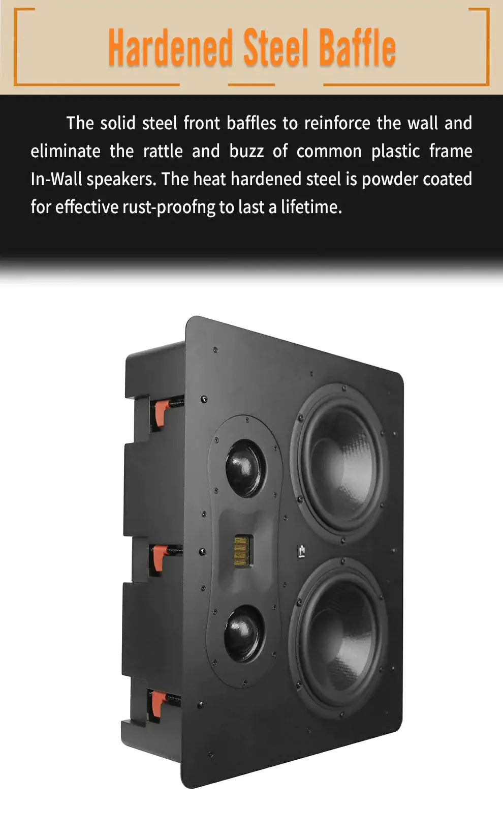 Aperionaudio-Theatrus-T65W-Dual-6.5"-Cinema/Studio-AMT-Ribbon- Tweeter-In-Wall-Speaker-Steel-Front-Baffle