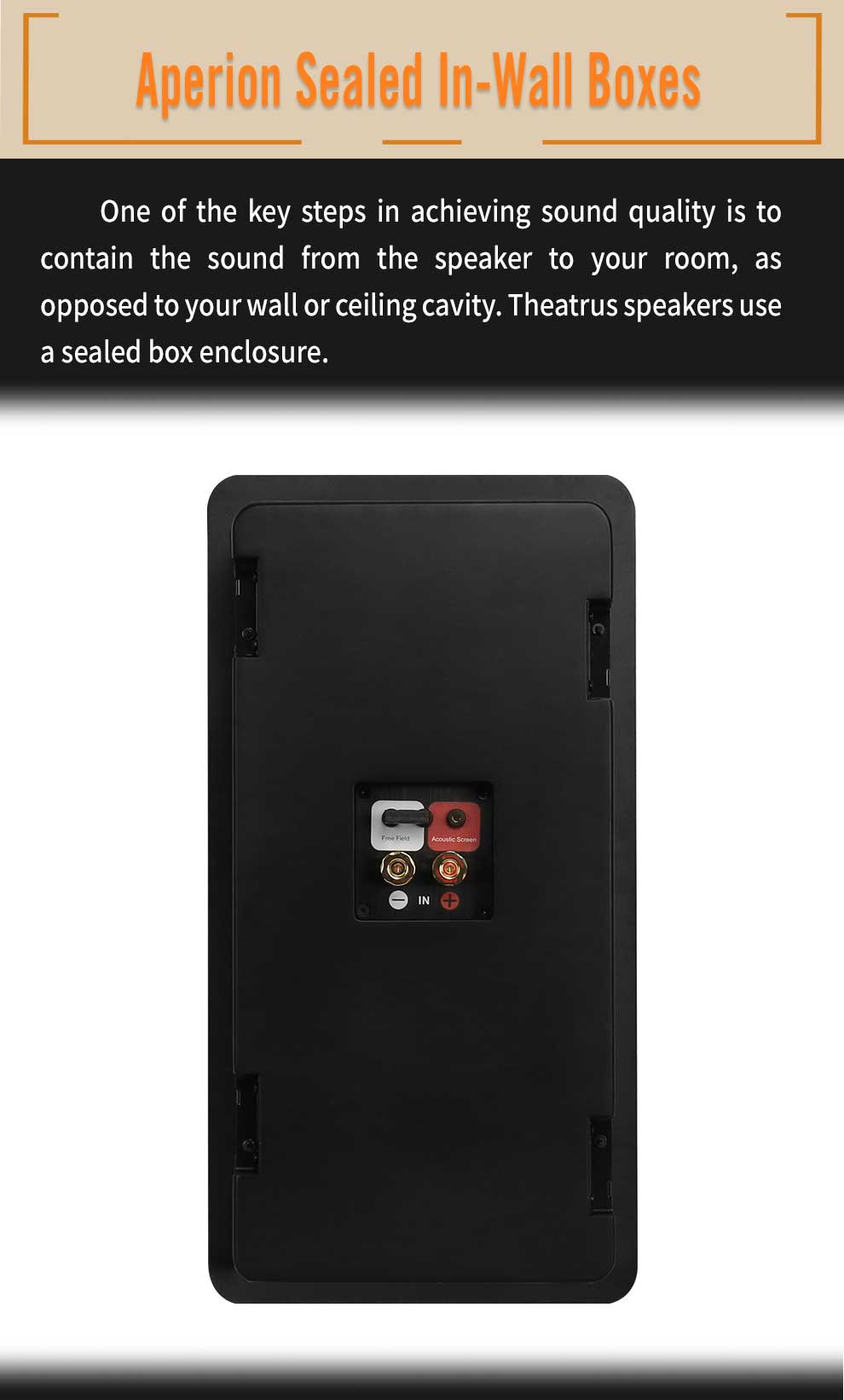 Aperionaudio Theatrus T83W Single 8" Cinema/Studio AMT Ribbon Tweeter In-Wall Speaker