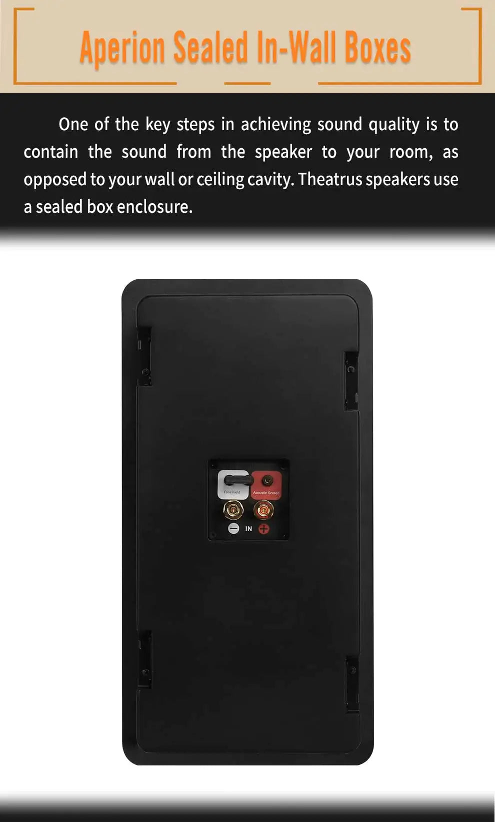 Aperionaudio-Theatrus-T63W-6.5"-Cinema/Studio-AMT-Ribbon- Tweeter-Installation-In-Wall-Speaker-Back-Box
