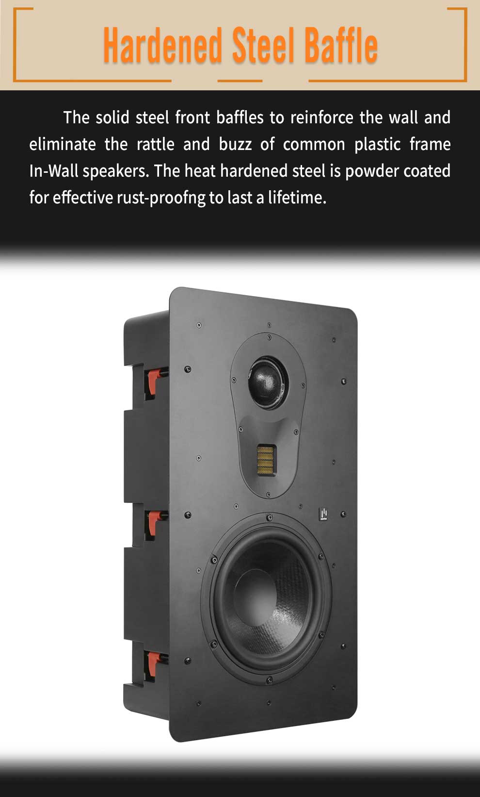 Aperionaudio Theatrus T83W Single 8" Cinema/Studio AMT Ribbon Tweeter In-Wall Speaker