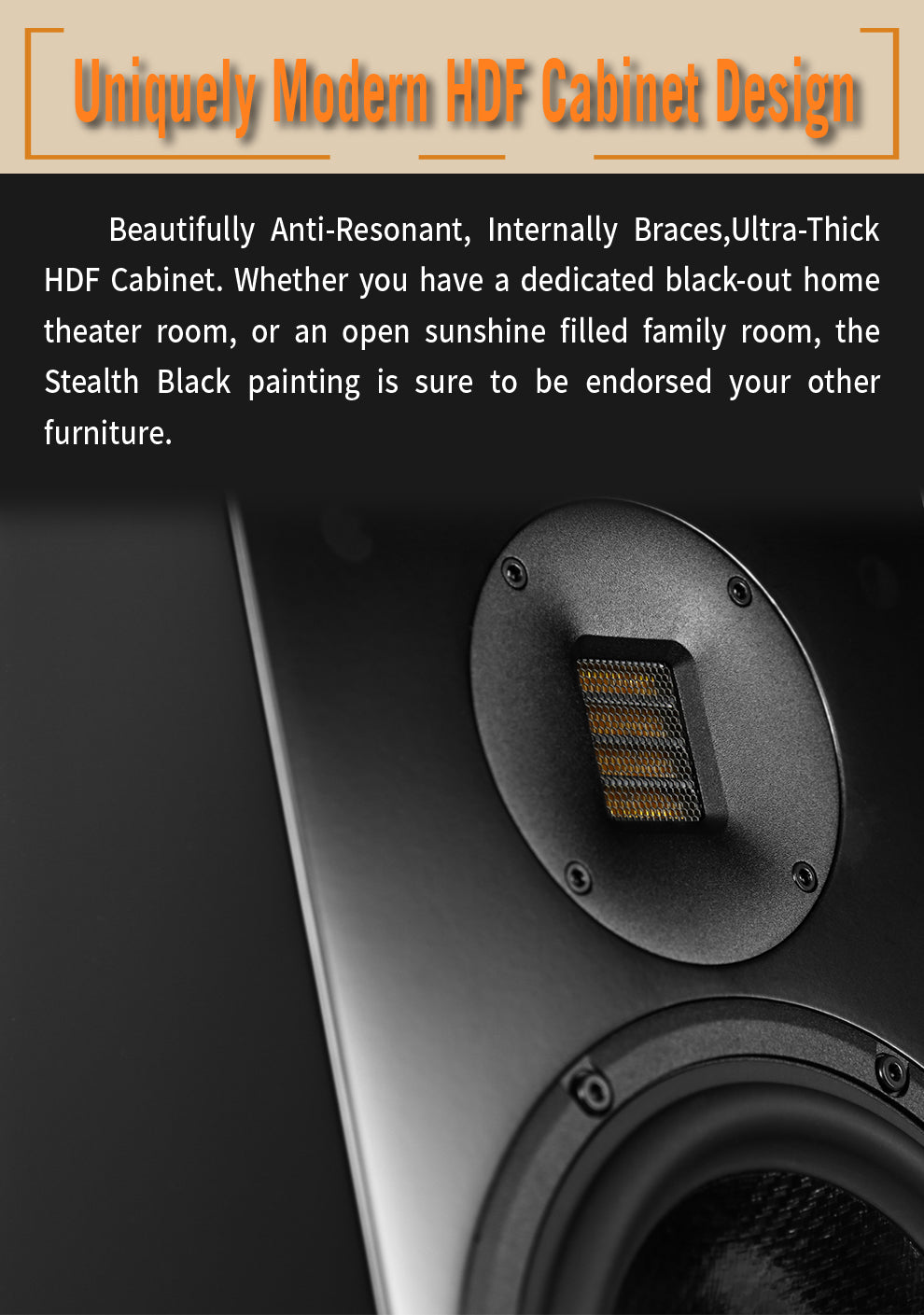 Aperionaudio Theatrus TC65 Cinema/Studio Surround AMT Ribbon Tweeter Surround Speaker