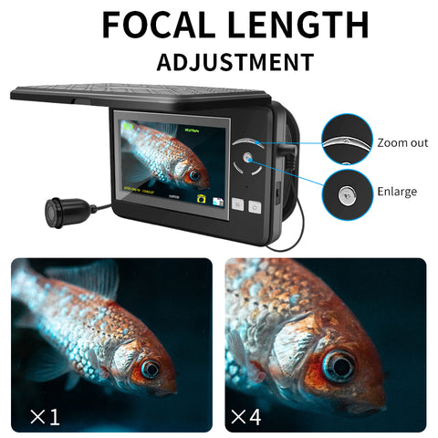 Underwater Fishing Camera DVR Video Recording, Underwater Video  Camera, HD1000 TVL Infrared LED Underwater Camera for Fishing with 4.3 Inch  LCD Monitor, 15M Cable for Ice Fishing, Lake Kayak Fishing 