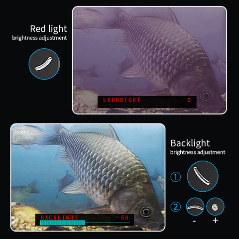 1200TVL HD 4.3in Underwater Fishing Camera Fish Finder Video 10X LED 15/30M  Cam