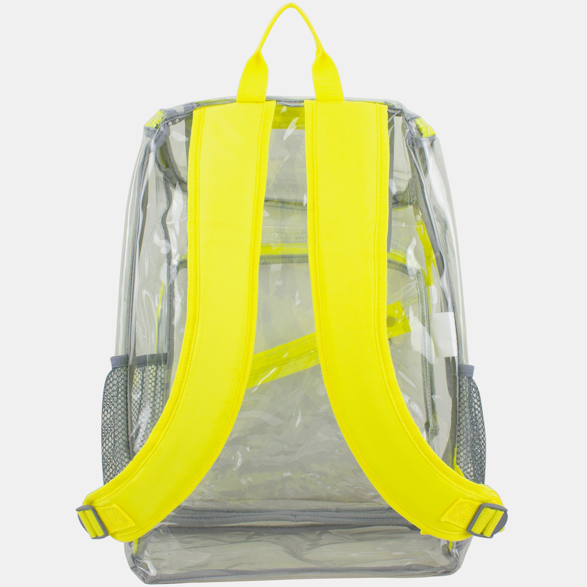 Eastsport Durable Clear Top Loader Backpack with Adjustable Colorful Straps - Transparent