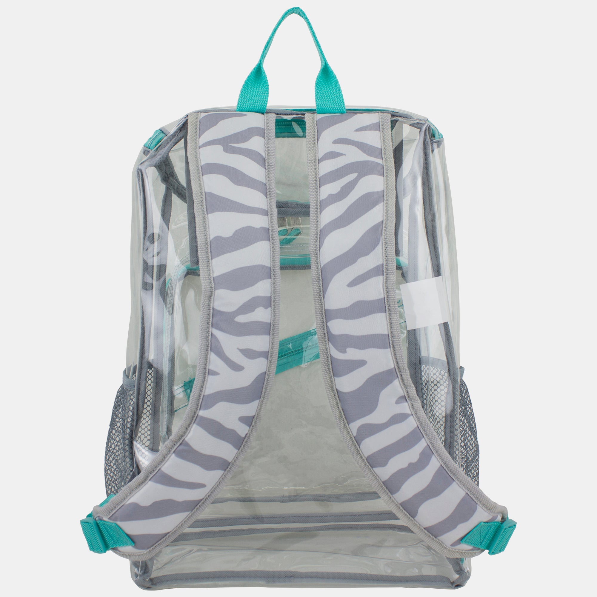 Eastsport Durable Clear Top Loader Backpack with Adjustable Colorful Straps - Transparent