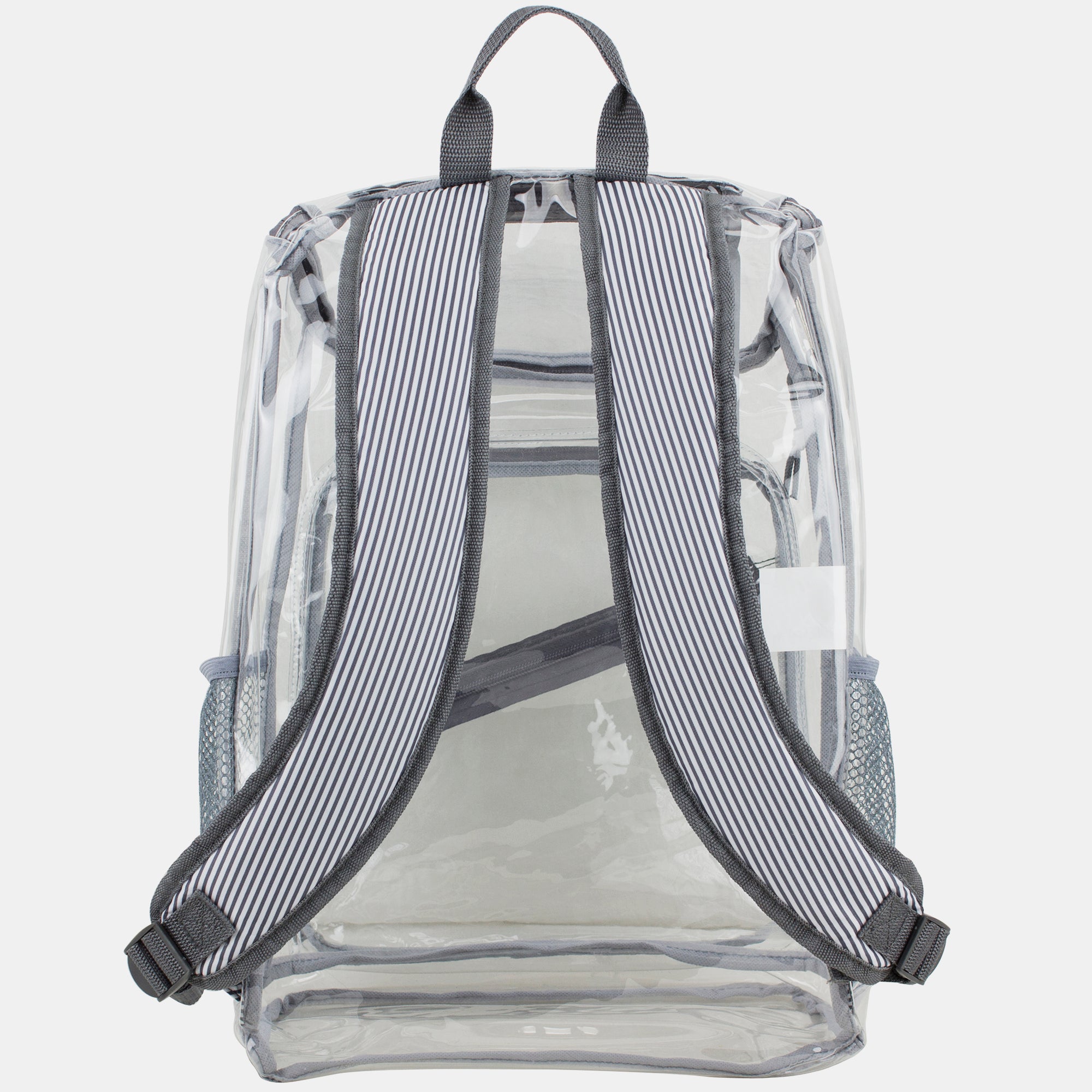 Eastsport Durable Clear Top Loader Backpack with Adjustable Colorful Straps - Transparent