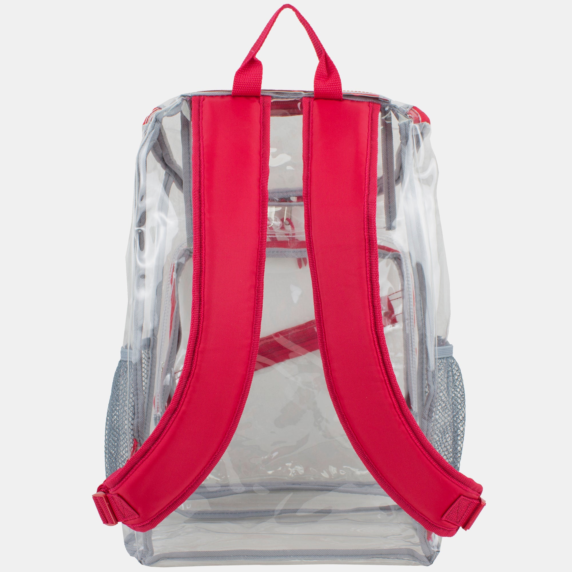 Eastsport Durable Clear Top Loader Backpack with Adjustable Colorful Straps - Transparent