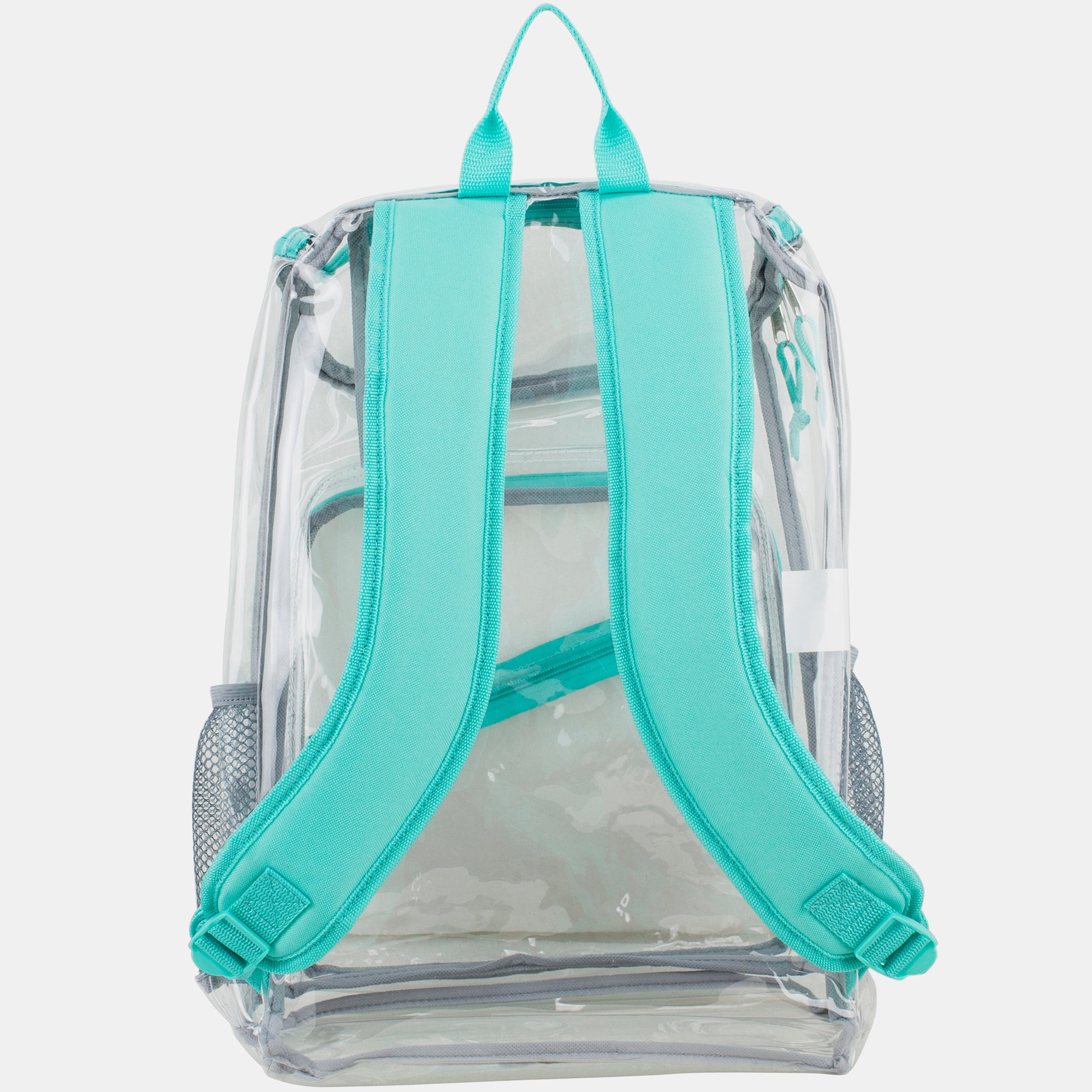 Eastsport Durable Clear Top Loader Backpack with Adjustable Colorful Straps - Transparent