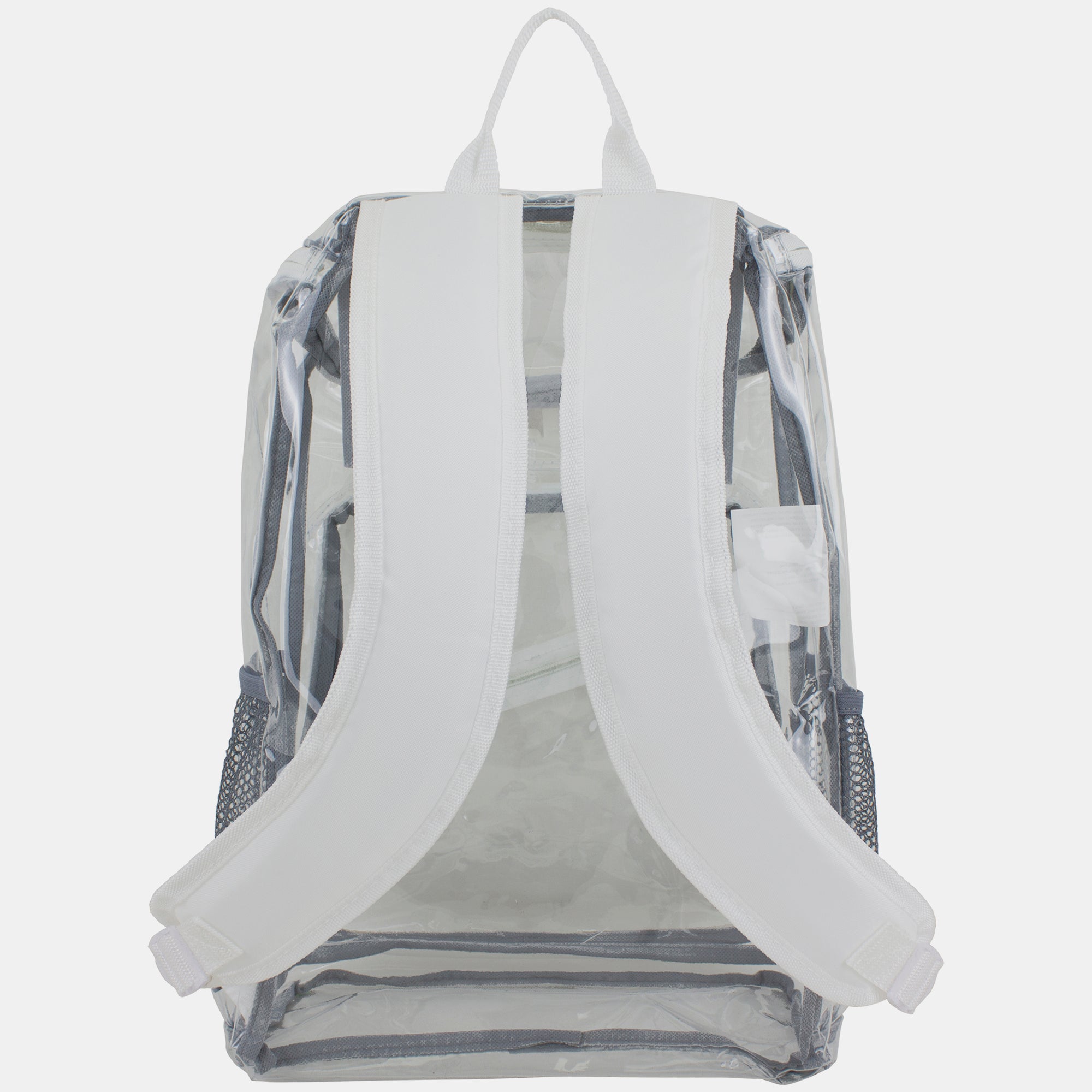 Eastsport Durable Clear Top Loader Backpack with Adjustable Colorful Straps - Transparent