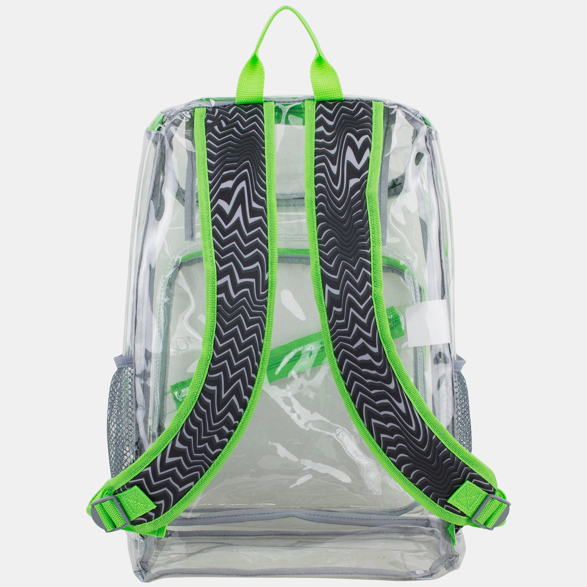 Eastsport Durable Clear Top Loader Backpack with Adjustable Colorful Straps - Transparent