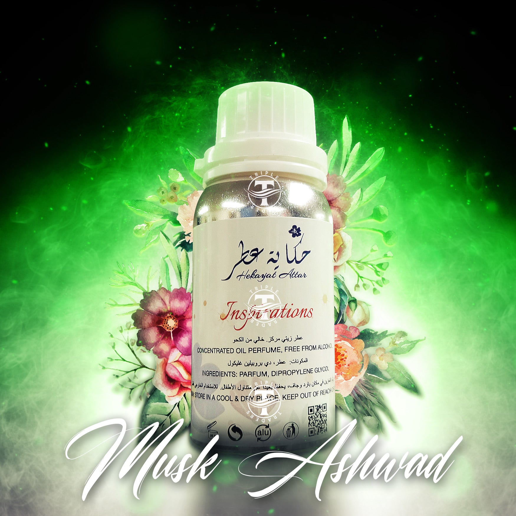 Inspirations: Musk Aswad - Concentrated Oil Perfume 100ml by Hekayat Attar