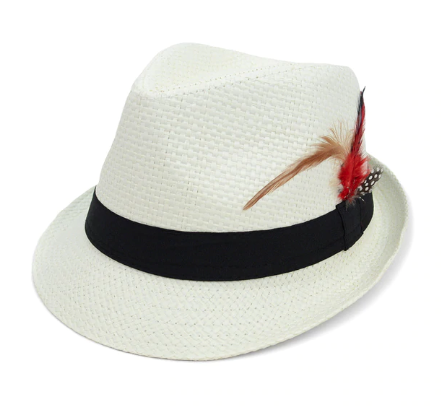 Woven Trilby Fedora Hat