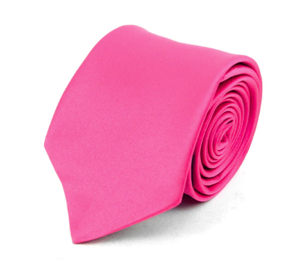 Solid Satin Slim Tie with Paper Band