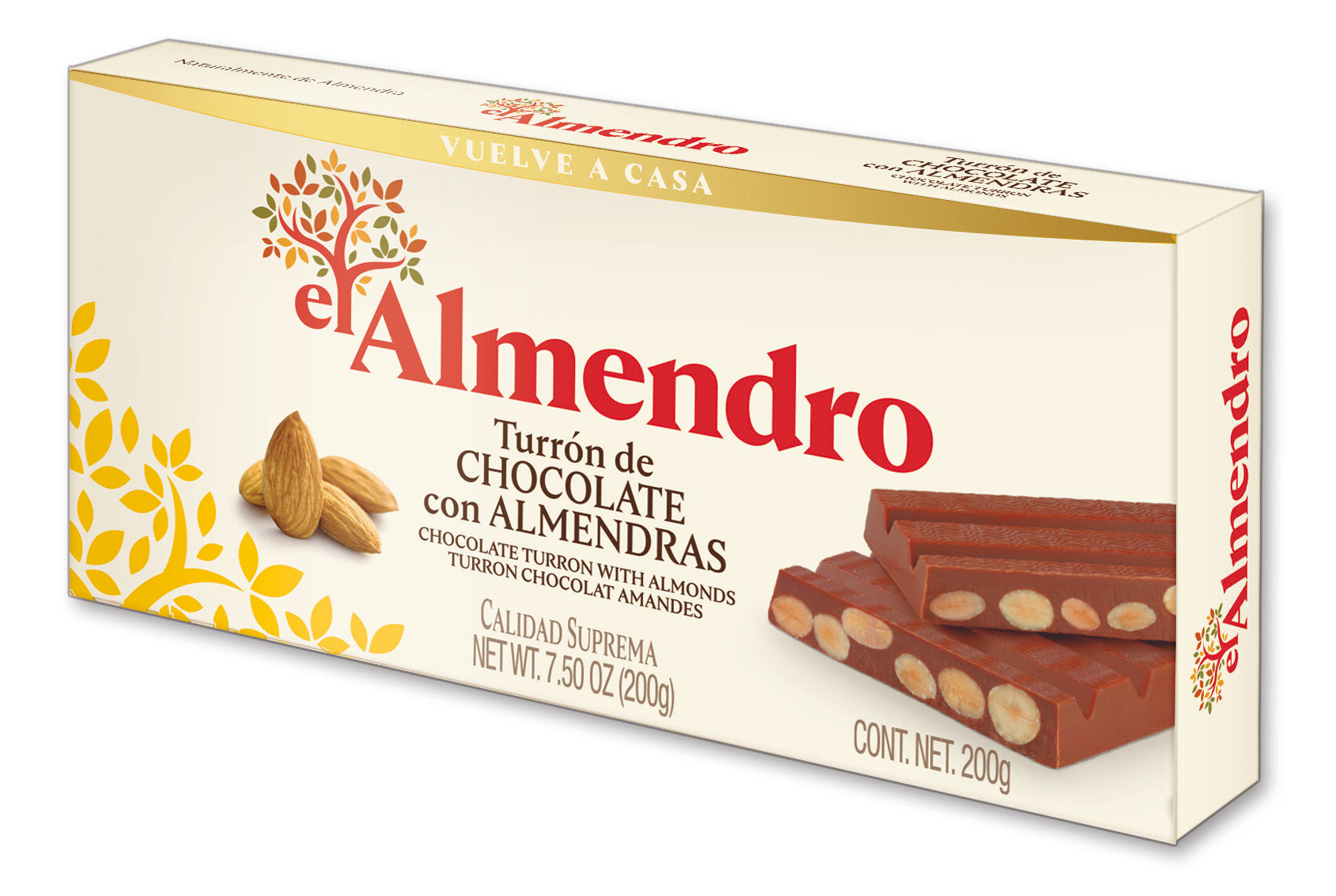 El Almendro Chocolate Turron With Almonds 200 g