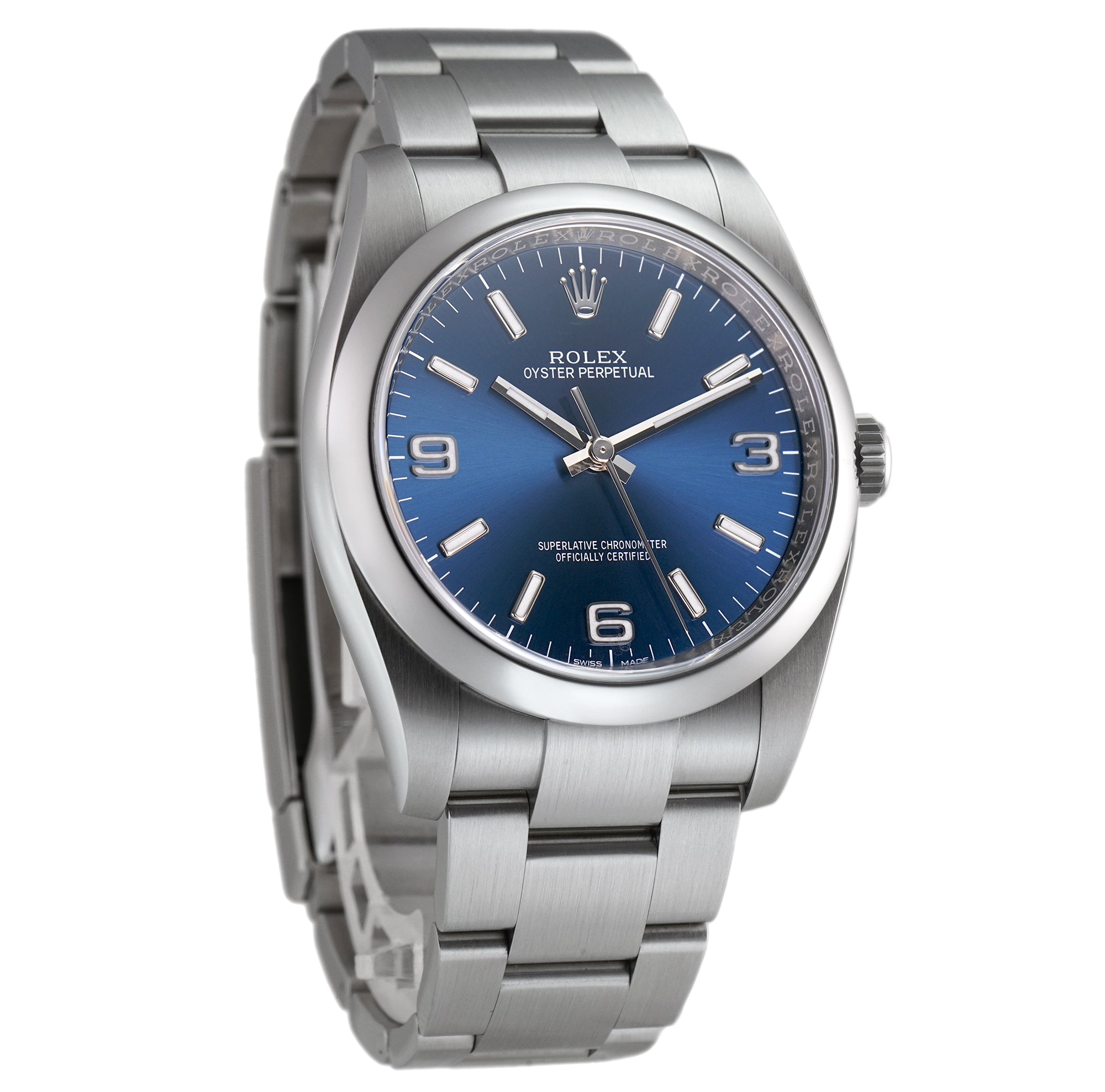 36mm Stainless Steel No-Date Blue 3,6,9 Dial 2019