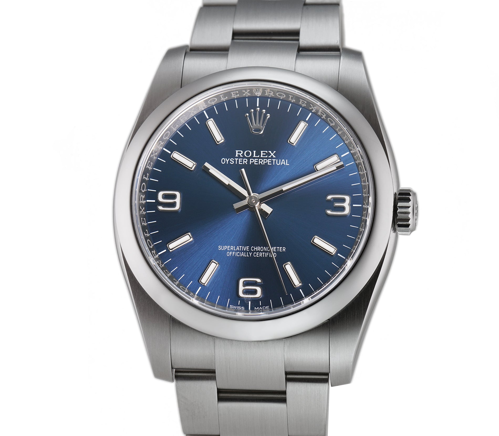 36mm Stainless Steel No-Date Blue 3,6,9 Dial 2019