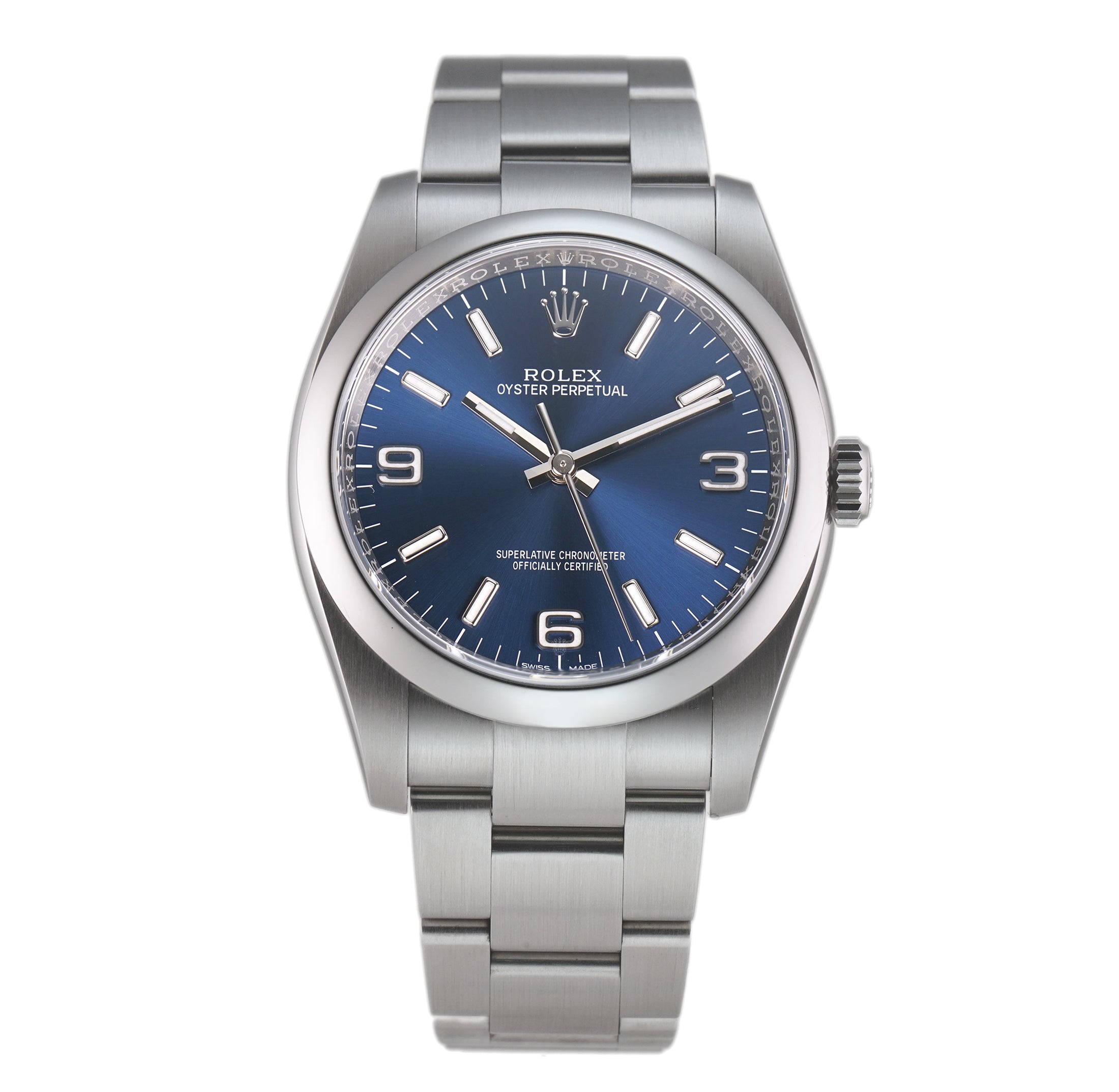 36mm Stainless Steel No-Date Blue 3,6,9 Dial 2019