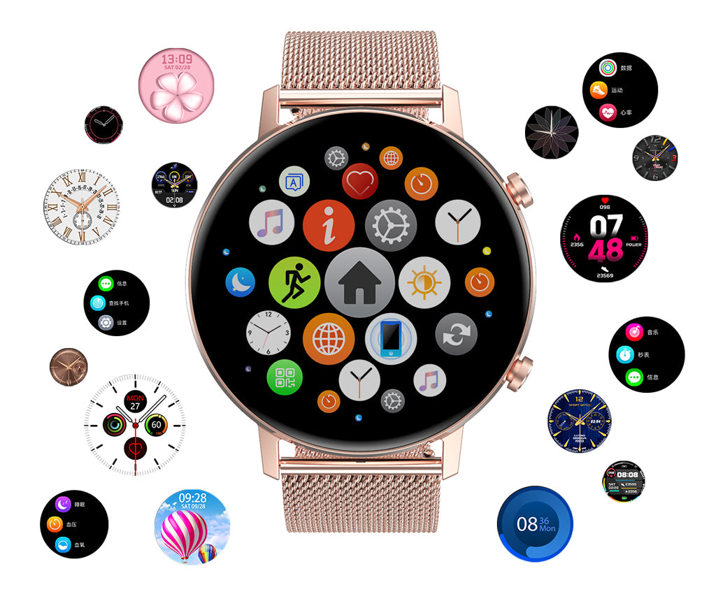 DT96 Round Touch Screen Smartwatch