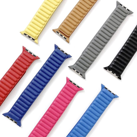 Magnetic-Leather-Link-Loop-Band-For-your-Apple-Watch