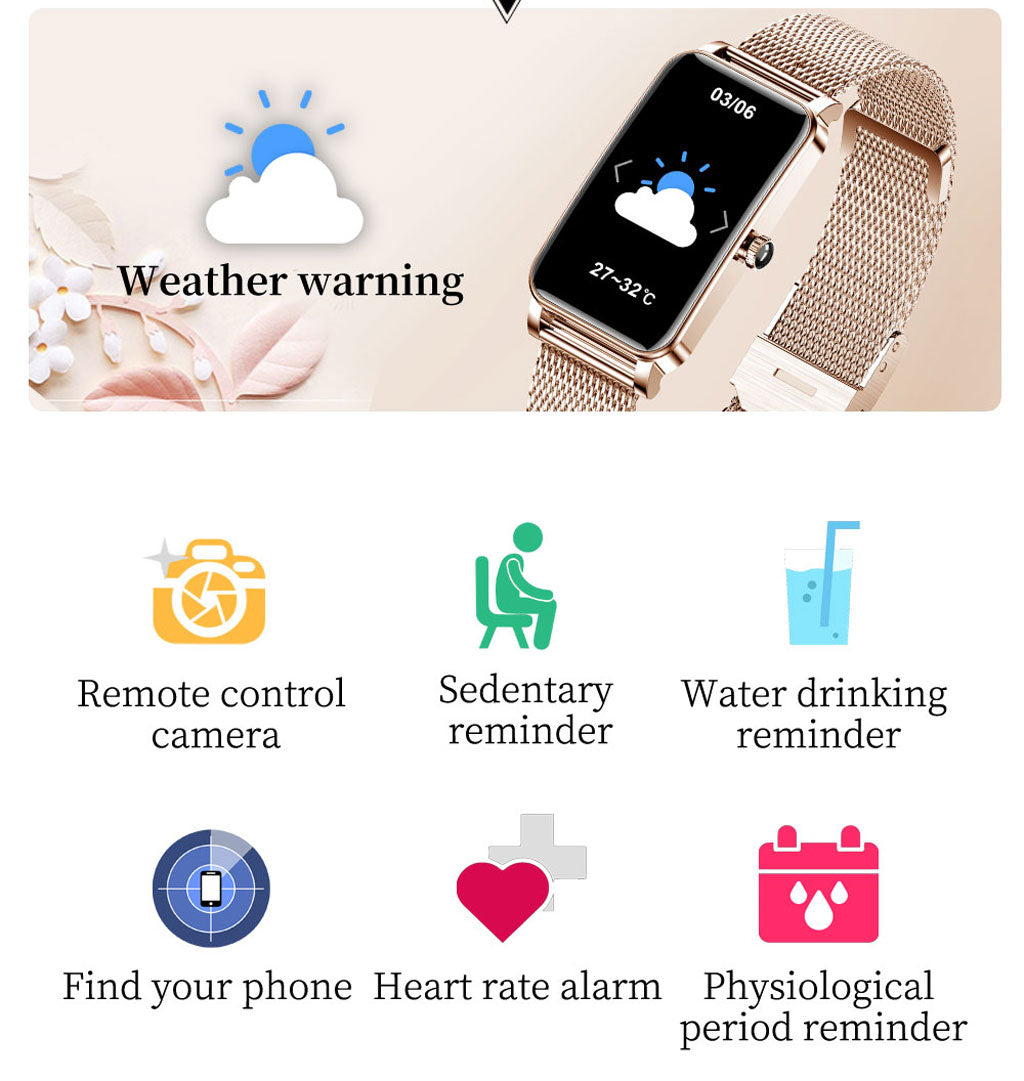 Viedefit-Rose-Smart-Watch-Silver-more-features