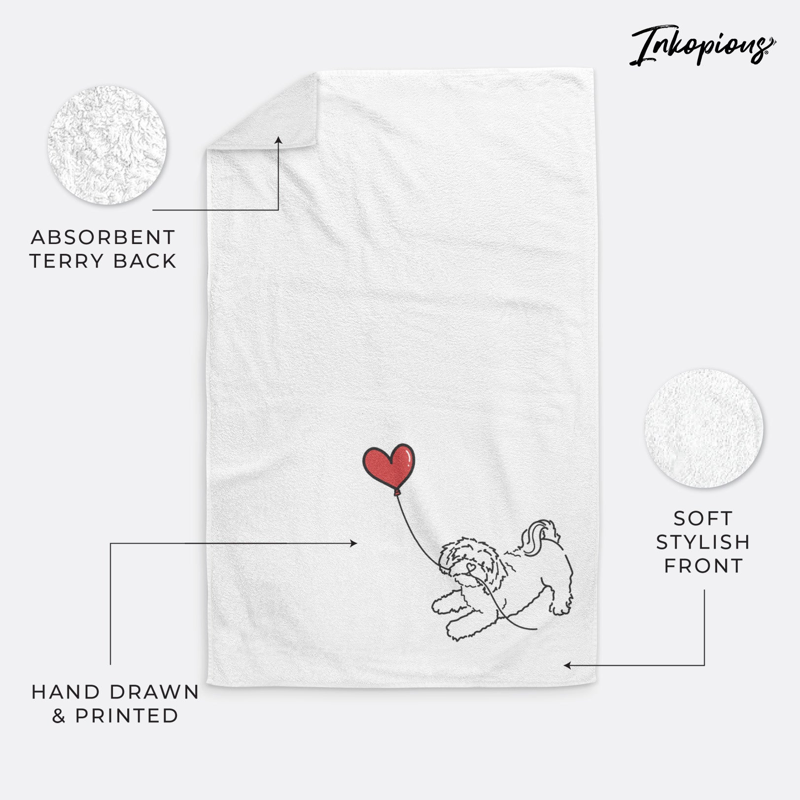 Shihpoo Heart String -  Hand Towel