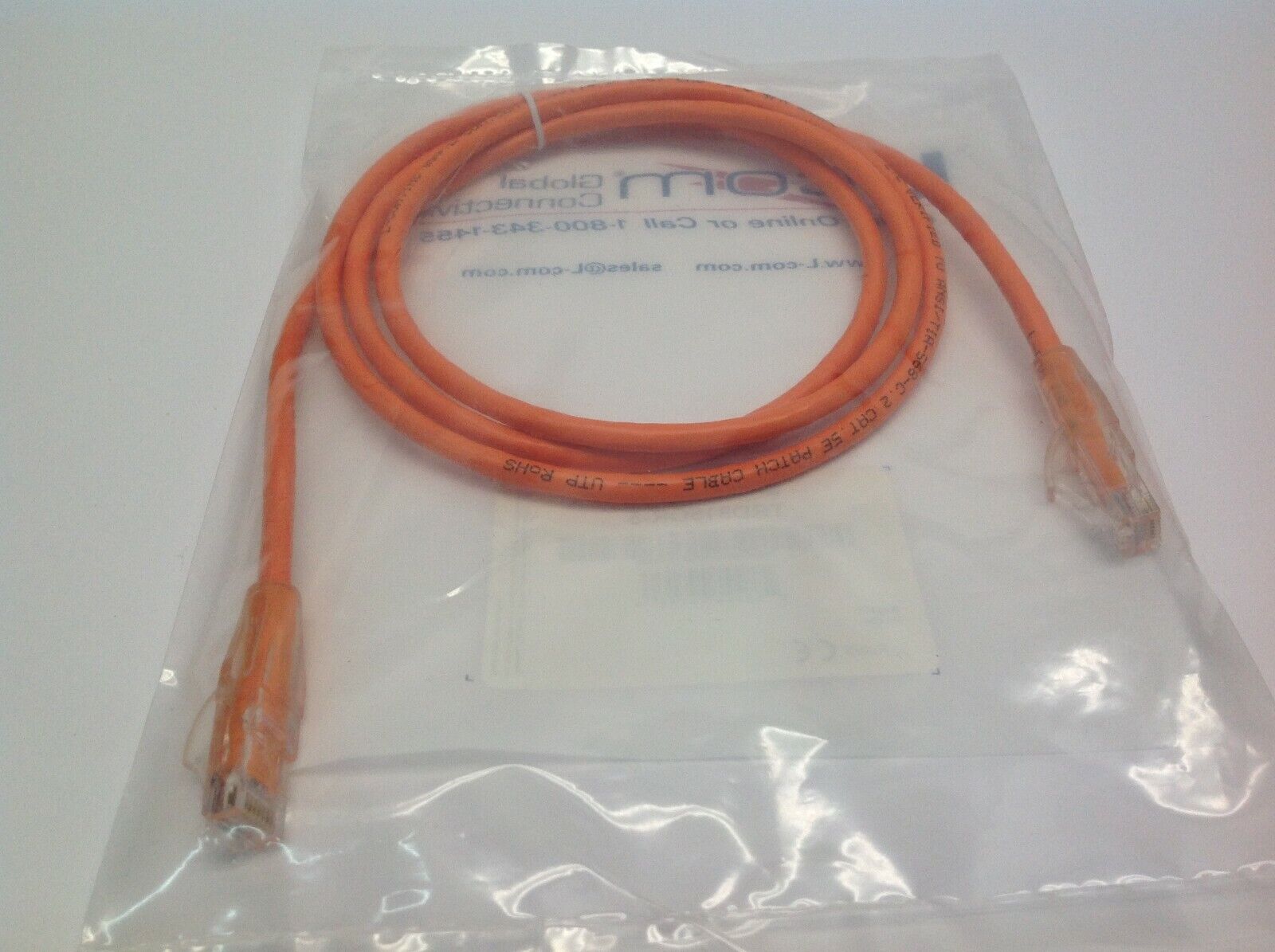 L-COM TRD815OR-5 Premium Category 5E Patch Cable