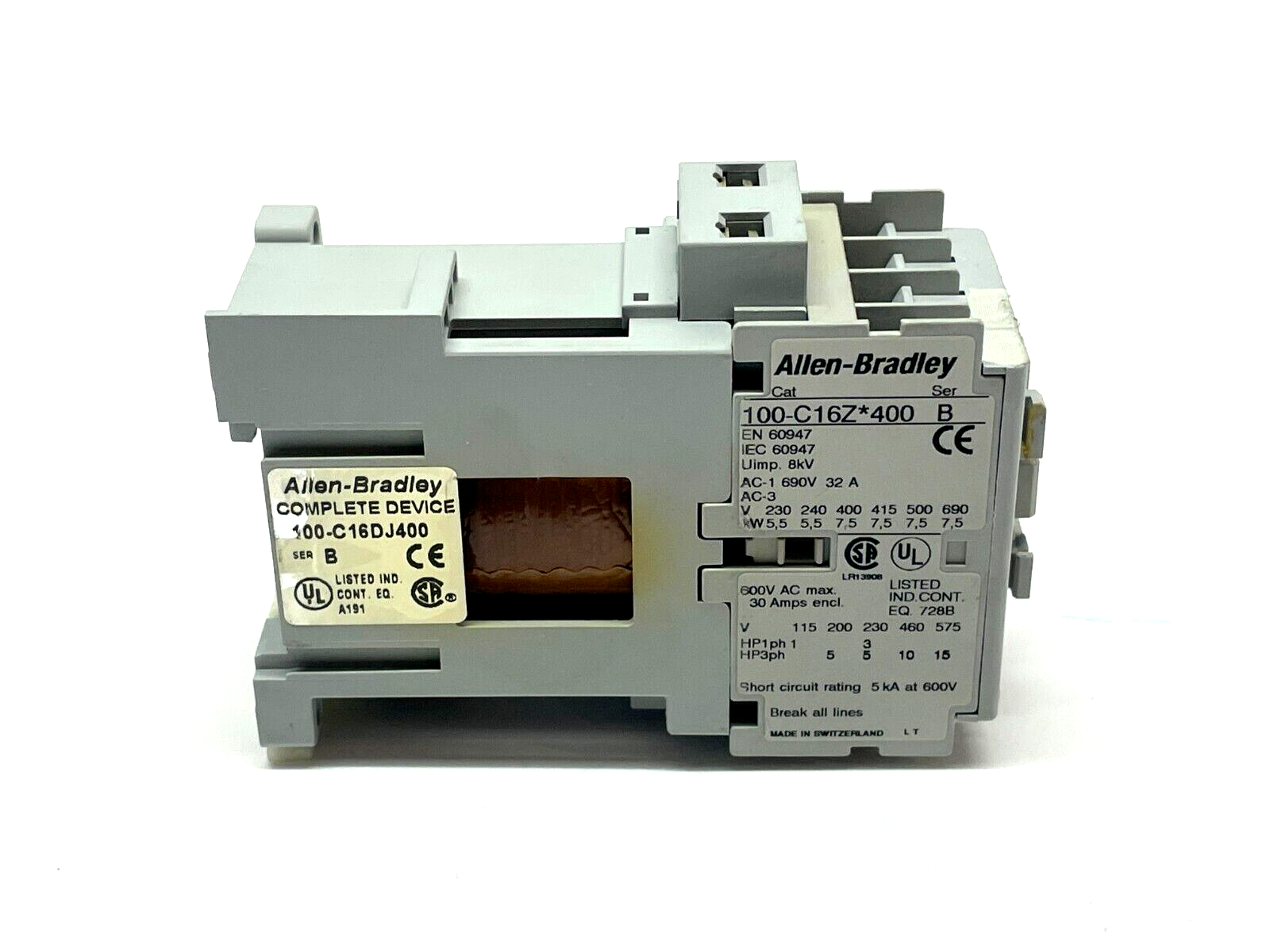 Allen Bradley 100-C16DJ400 Ser. B General Purpose Contactor