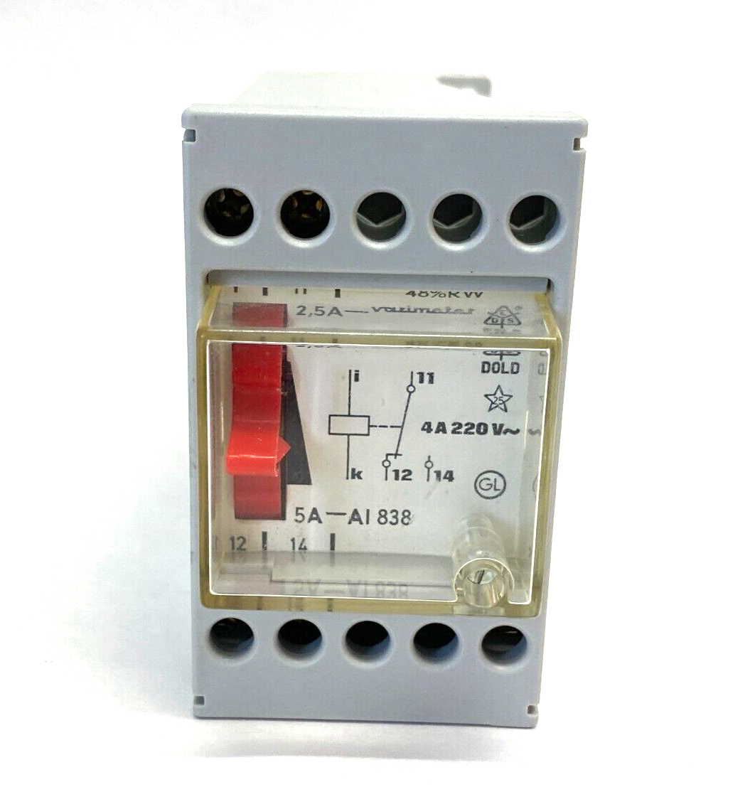 E. Dold & S?hne 5A-AI838 Varimeter Control Relay 48% RW 220V 4A