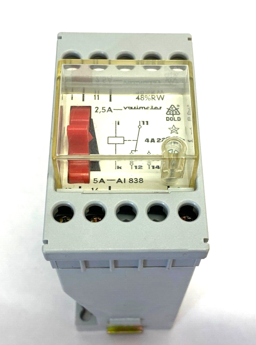 E. Dold & S?hne 5A-AI838 Varimeter Control Relay 48% RW 220V 4A